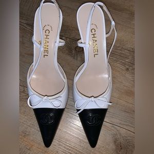 Chanel pointed high heels